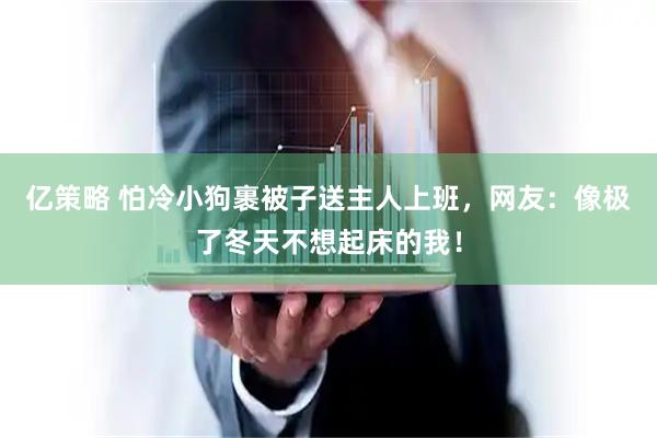 亿策略 怕冷小狗裹被子送主人上班，网友：像极了冬天不想起床的我！